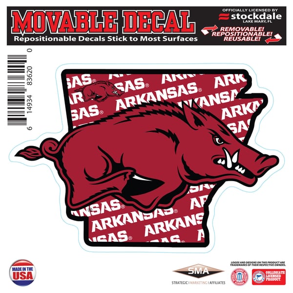 Arkansas Razorbacks Sticker Small Arkansas Razorback Hats Arkansas Razorbacks Logo Die-Cut Vinyl Sticker ...
