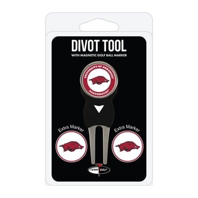 Arkansas Razorbacks Golf Divot Tool Pack with 3 Magnetic Markers