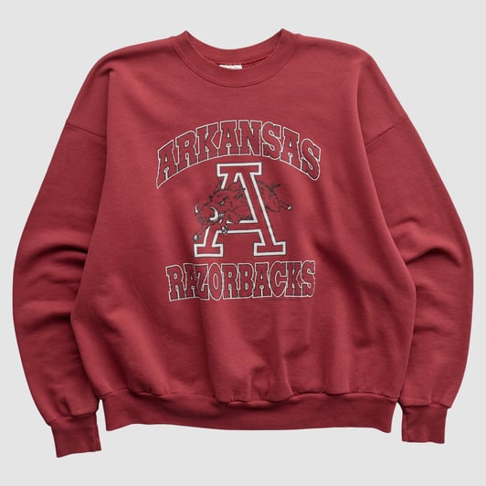 Arkansas Razorbacks Hanes 90s Pullover Sweatshirt - Maroon - M by Fanatics Real Vintage
