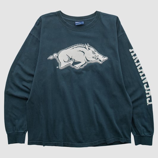Arkansas Razorbacks MV Sport 2000s Long Sleeve T-shirt - Navy - L by Fanatics Real Vintage