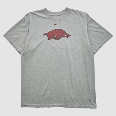 Arkansas Razorbacks Nike 2000s T-shirt - Heather Gray - M by Fanatics Real Vintage
