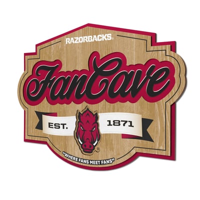 Arkansas Razorbacks Fanpoint 12.5" x 17" Fan Cave Sign