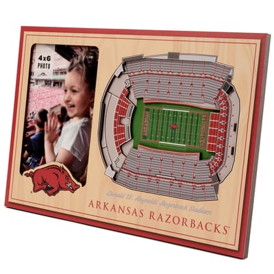 Arkansas Razorbacks Fanpoint 3D StadiumView Picture Frame