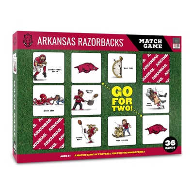 Arkansas Razorbacks Fanpoint Licensed Memory Match Game