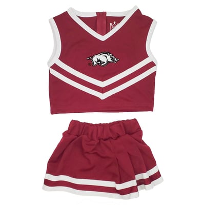  Arkansas Razorbacks Little King Girls Youth Two-Piece Cheer Set - Cardinal