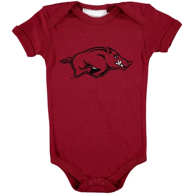 Arkansas Razorbacks Two Feet Ahead Infant Big Logo Bodysuit - Cardinal
