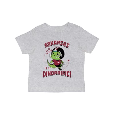 Arkansas Razorbacks Vive La Fete Infant Dinorrific T-Shirt - Gray