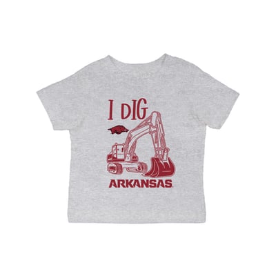 Arkansas Razorbacks Vive La Fete Infant Excavator T-Shirt - Gray