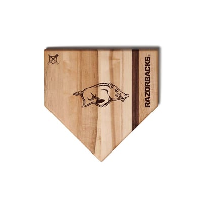 Arkansas Razorbacks Jardine Baseball BBQ 12" x 12" Home Plate Cutting Board