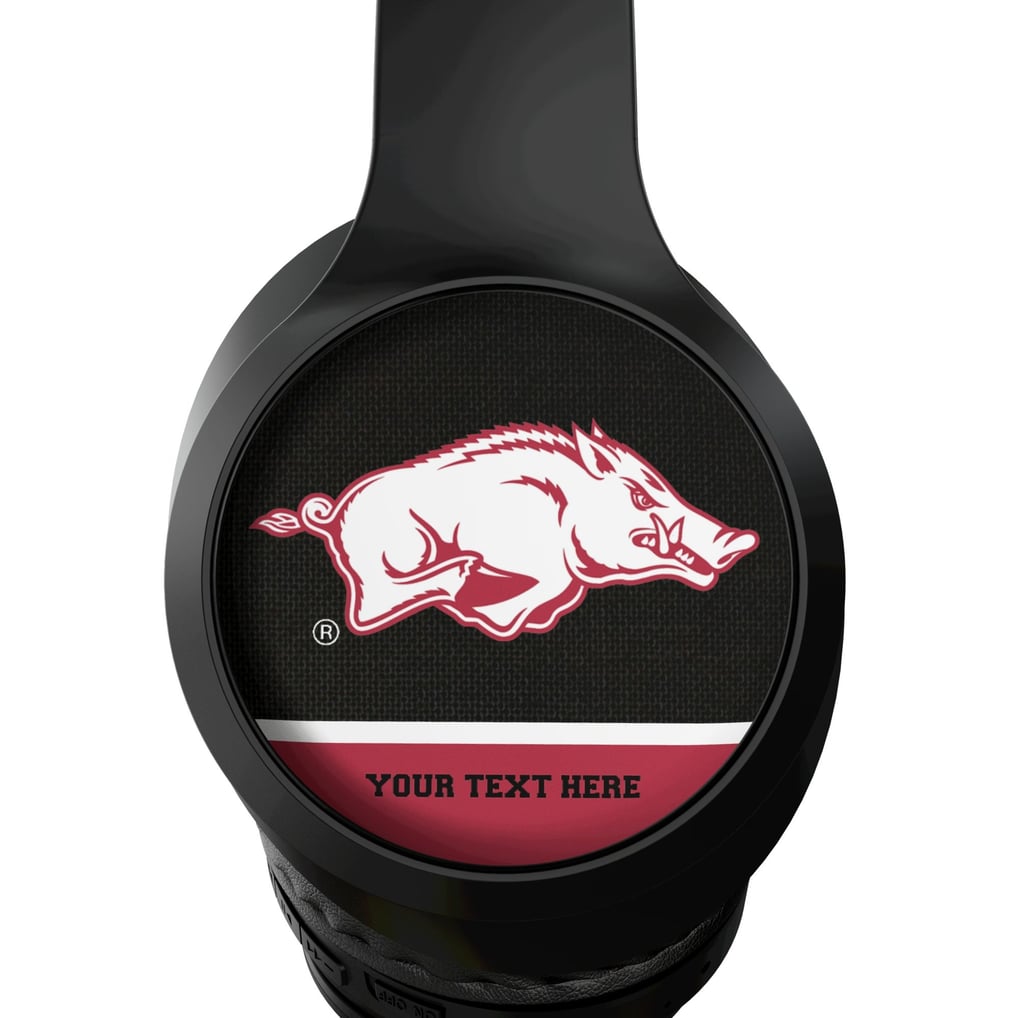 Arkansas Razorbacks Keyscaper Personalized Endzone Solid Wireless Bluetooth Headphones With Case