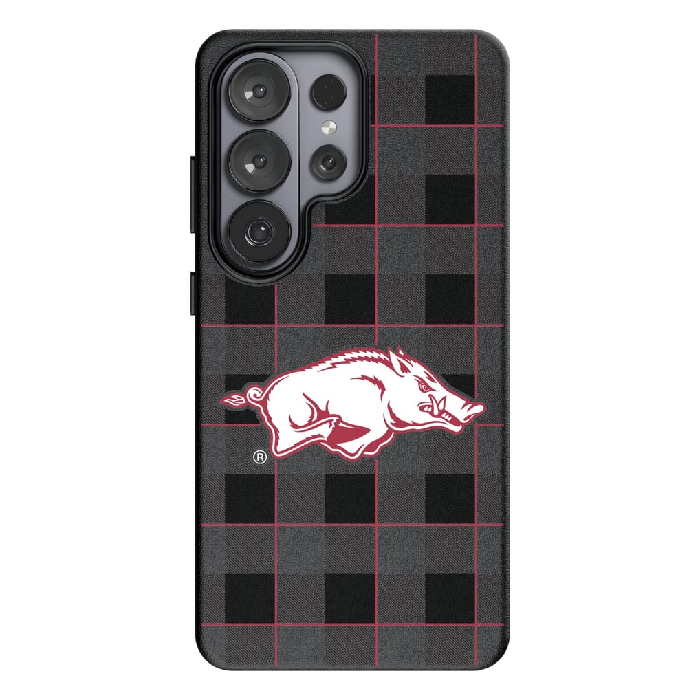 Arkansas Razorbacks Keyscaper Plaid Galaxy Magnetic Bump Case