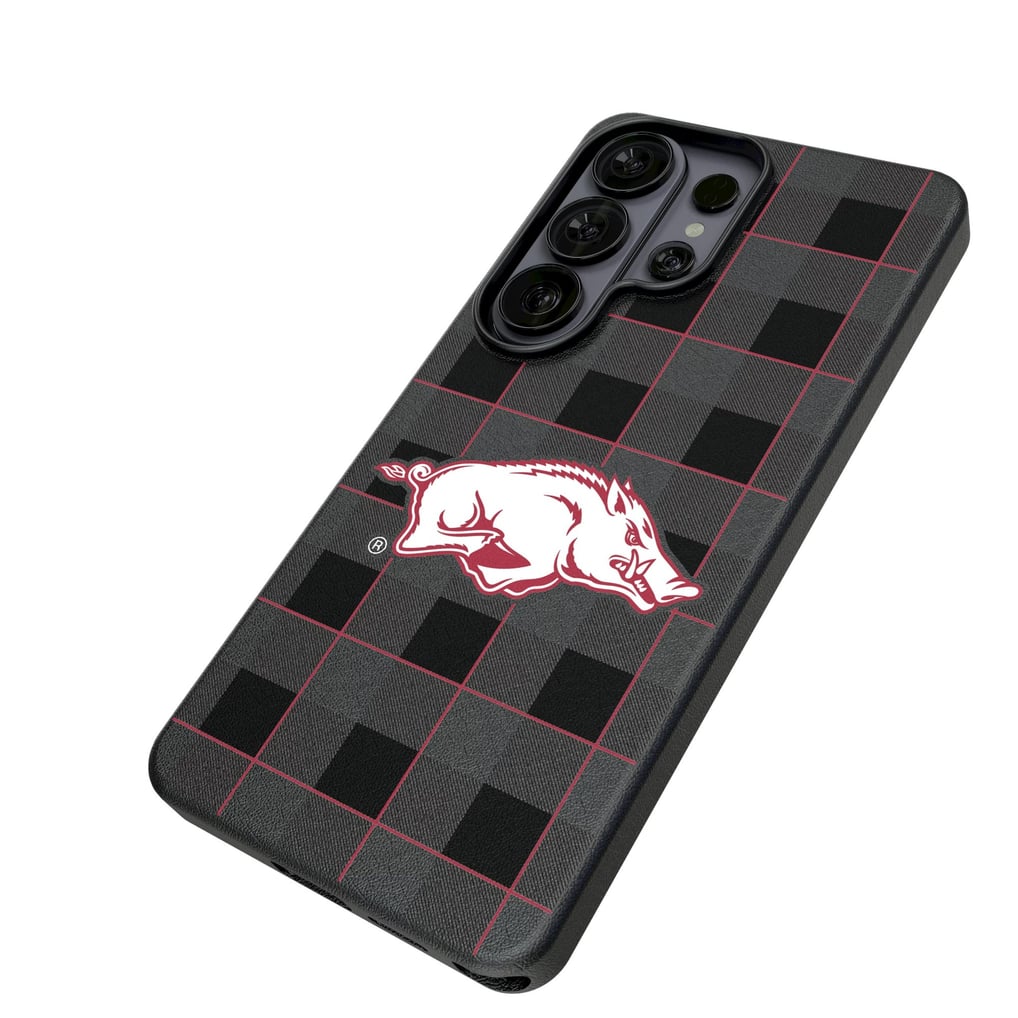 Arkansas Razorbacks Keyscaper Plaid Galaxy Magnetic Bump Case