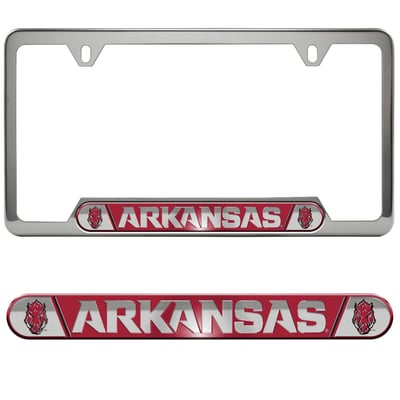  Arkansas Razorbacks Logo Brands Embossed License Plate Frame