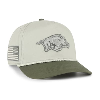 Arkansas Razorbacks '47 Operation Hat Trick Rope Hitch Adjustable Hat - Light Green/Hunter Green