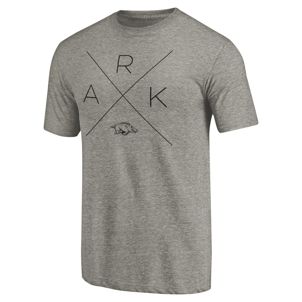 Arkansas Razorbacks Quad Tri-Blend T-Shirt - Ash