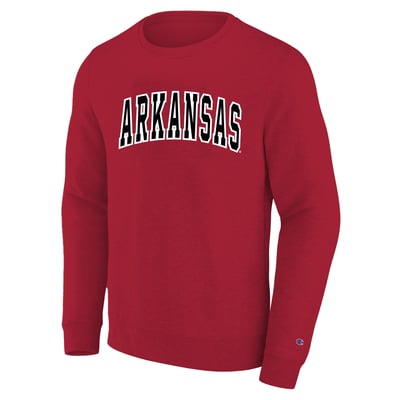 Arkansas Razorbacks Champion Arch Applique Sweatshirt Men's Big and Tall - Cardinal