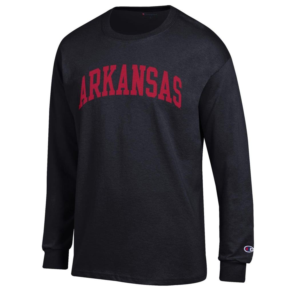  Arkansas Razorbacks Champion Basic Arch Long Sleeve T-Shirt - Black