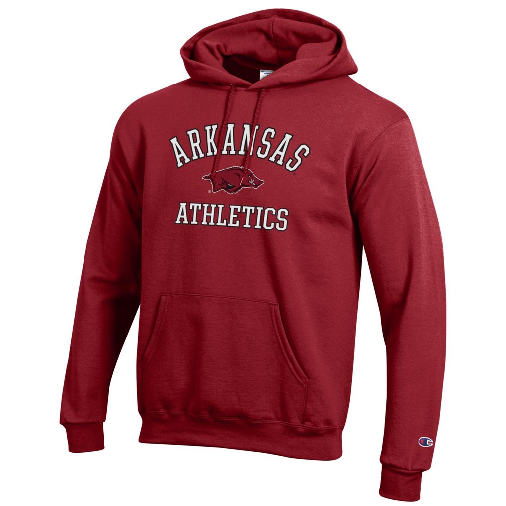  Arkansas Razorbacks Champion Athletics Logo Pullover Hoodie - Cardinal