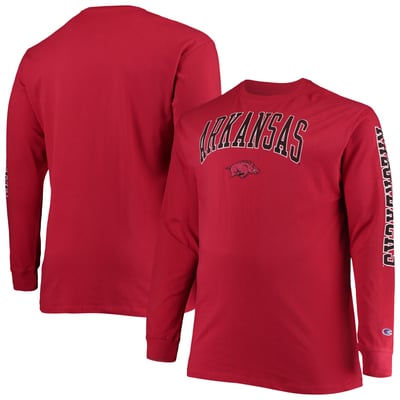 Arkansas Razorbacks Champion Big & Tall Arch Over Logo Long Sleeve T-Shirt - Cardinal