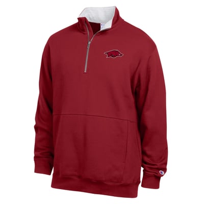  Arkansas Razorbacks Champion Fleece Quarter-Zip Pullover - Cardinal