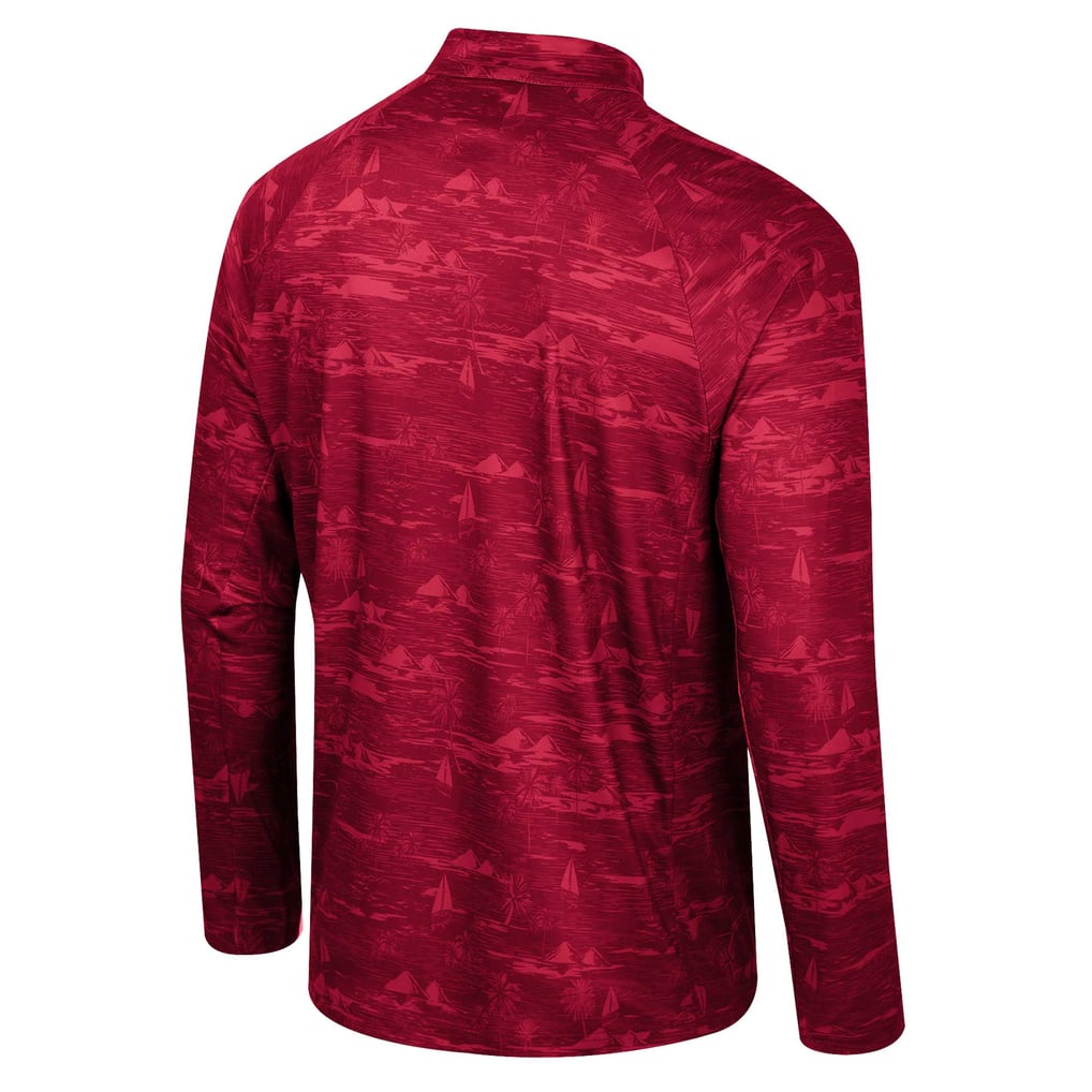 Arkansas Razorbacks Colosseum Carson Raglan Quarter-Zip Jacket - Cardinal