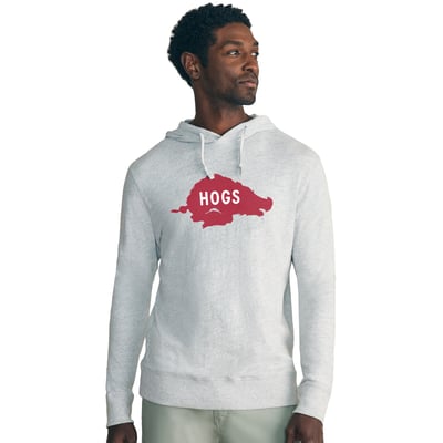 Arkansas Razorbacks FAHERTY Sunwashed Slub Hoodie - Heather Gray