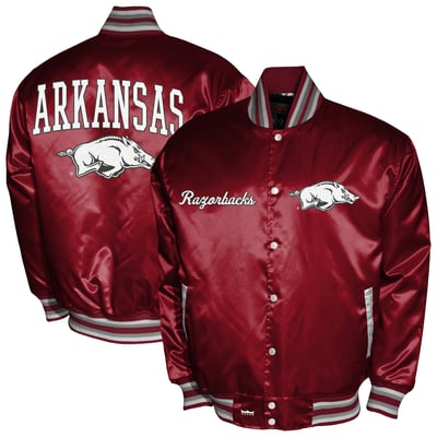 Arkansas Razorbacks Franchise Club Satin Full-Snap Jacket - Cardinal