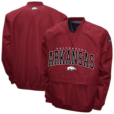 Arkansas Razorbacks Franchise Club Windshell V-Neck Jacket - Cardinal