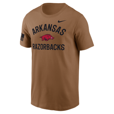 Arkansas Razorbacks Nike 2026 Military Appreciation Dri-FIT T-Shirt - Brown