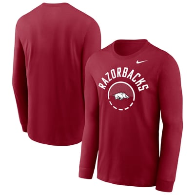 Arkansas Razorbacks Nike Basketball Shoot Around Dri-FIT Legend Long Sleeve T-Shirt - Cardinal