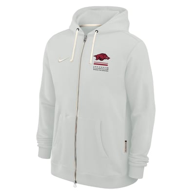 Arkansas Razorbacks Nike 2026 Sideline Dri-FIT Full-Zip Hoodie - Gray
