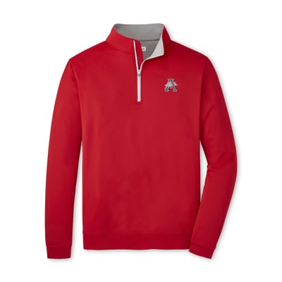  Arkansas Razorbacks Peter Millar Perth Performance Quarter-Zip Pullover - Cardinal