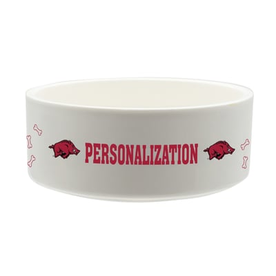 Arkansas Razorbacks The Memory Company 35oz. Personalized Ceramic Pet Bowl