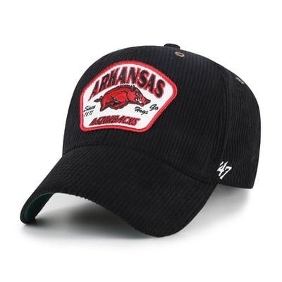 Arkansas Razorbacks '47 Unisex Accordia Corduroy MVP Adjustable Hat - Black