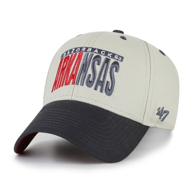 Arkansas Razorbacks '47 Unisex Half Block Text MVP Adjustable Hat - Gray/Black
