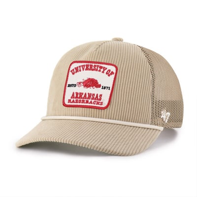 Arkansas Razorbacks '47 Unisex Cordlandia Hitch Adjustable Hat - Khaki
