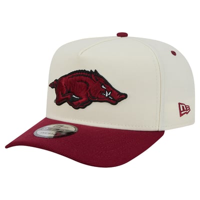 Arkansas Razorbacks New Era Unisex 9FIFTY A-Frame Snapback Hat - White/Cardinal