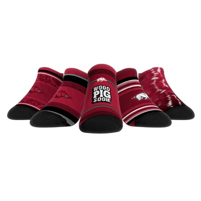 Arkansas Razorbacks Rock Em Unisex Super Fan Five-Pack Low-Cut Socks Set - 
