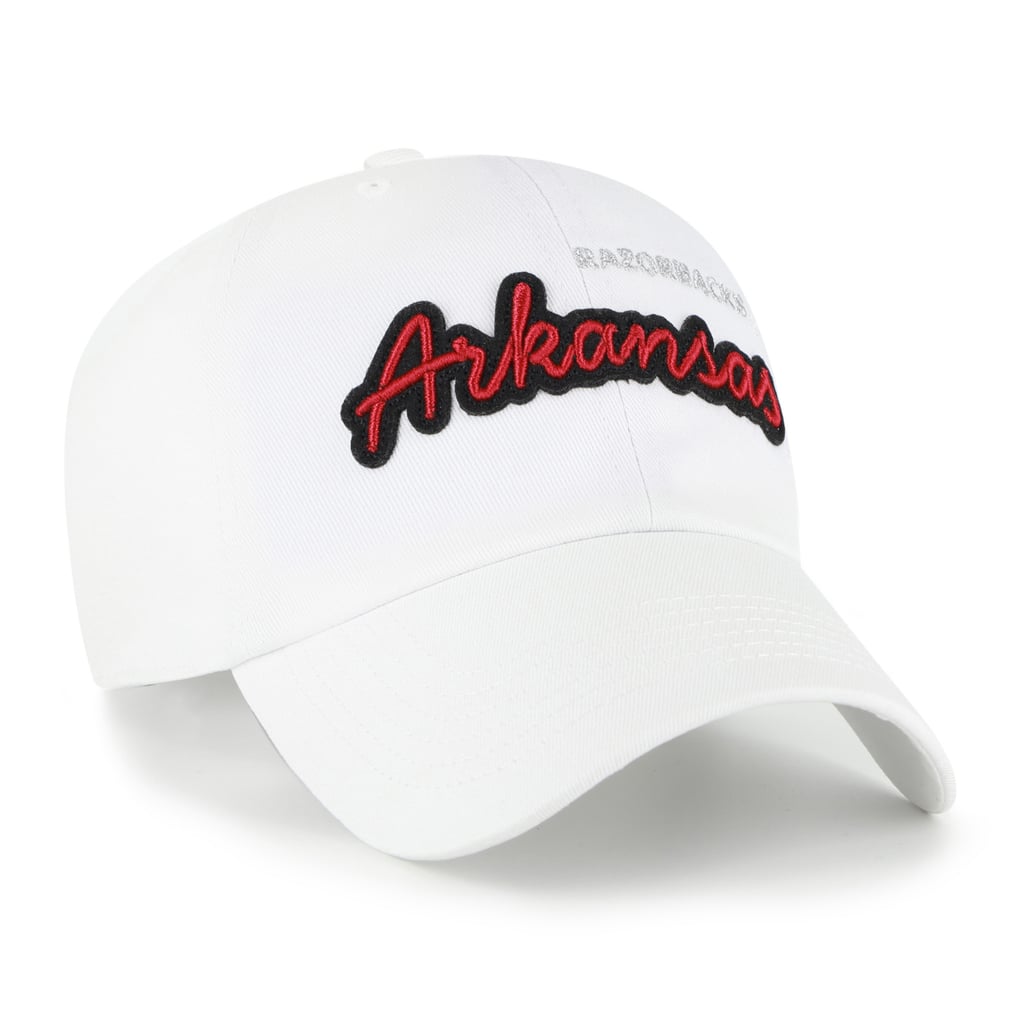 Arkansas Razorbacks '47 Women's Trendy Script Clean Up Adjustable Hat - White