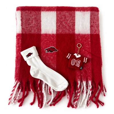  Arkansas Razorbacks Gameday Social Women's Holiday Comfy Gift Set - Cardinal
