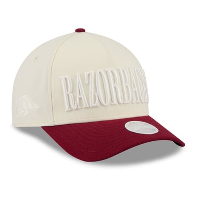 Arkansas Razorbacks New Era Women's Tonal A-Frame 9FORTY Adjustable Hat - White/Cardinal
