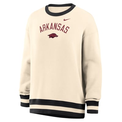 Arkansas Razorbacks Nike Women's Oversized Phoenix Fleece Sweatshirt - Natural