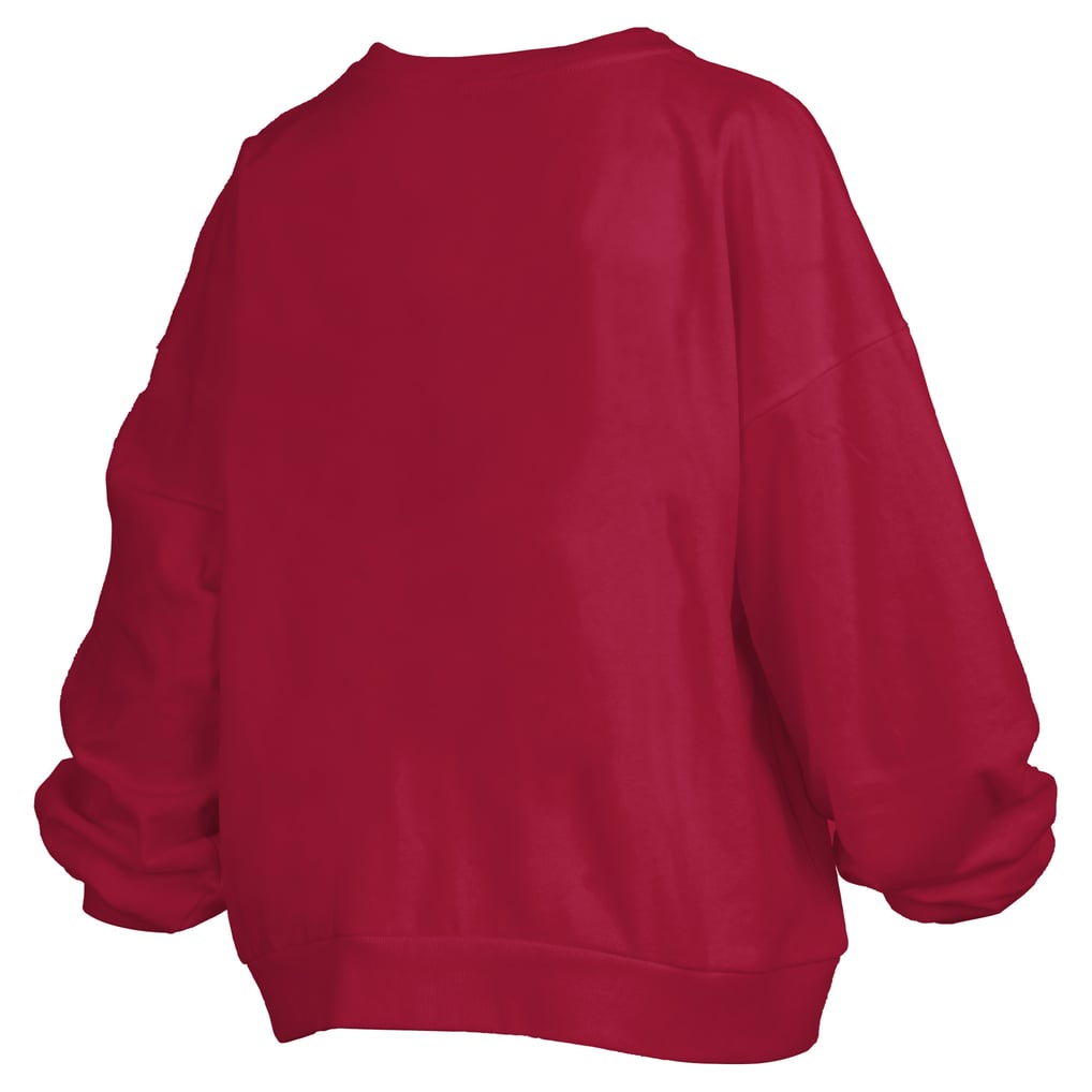 Arkansas Razorbacks Pressbox Women's Oversized Janise Arch Over Logo Fleece Sweatshirt - Cardinal