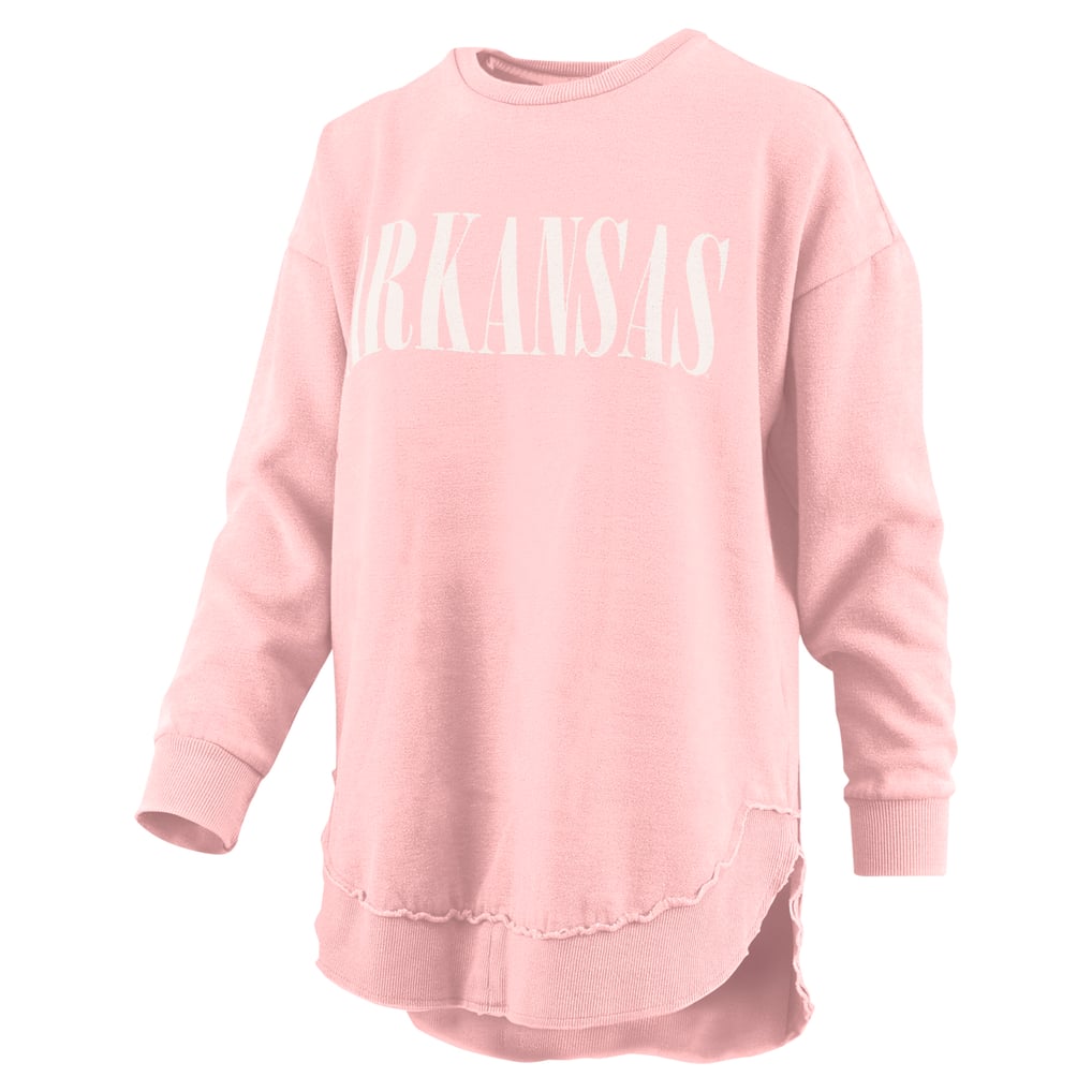 Arkansas Razorbacks Pressbox Women's Poncho Fleece Pullover Sweatshirt - Light Pink