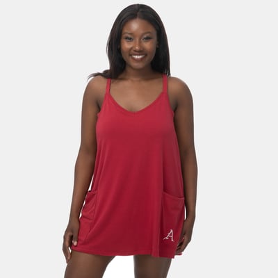 Arkansas Razorbacks ZooZatz Women's Active Pocketed Tri-Blend Skort Dress - Cardinal