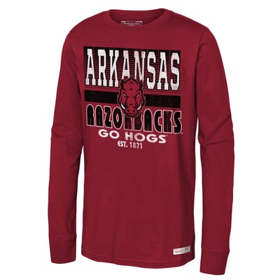 Arkansas Razorbacks Youth Retro Big Game Long Sleeve T-Shirt - Cardinal
