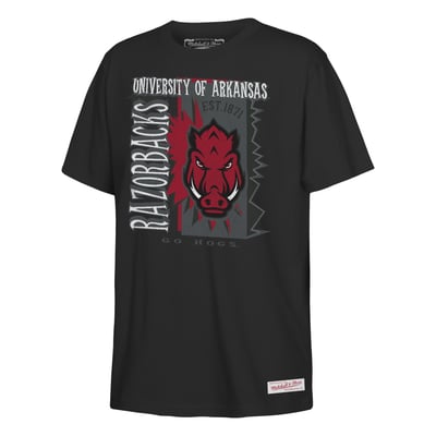  Arkansas Razorbacks Mitchell & Ness Youth 90s Retro Poster T-Shirt - Black