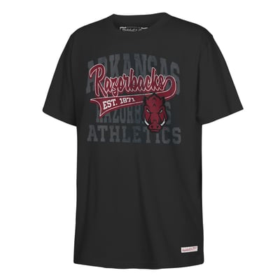  Arkansas Razorbacks Mitchell & Ness Youth Retro Sweeper T-Shirt - Black