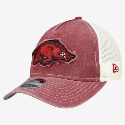 Arkansas Razorbacks New Era Youth 9FORTY A-Frame M-Crown Retro Adjustable Trucker Hat - Cardinal