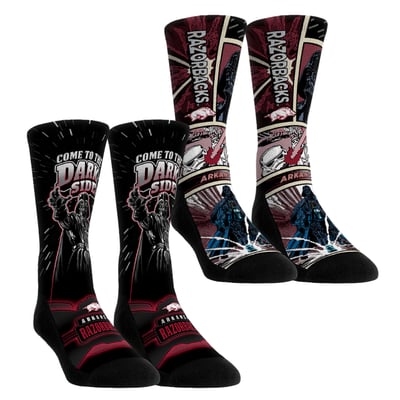  Arkansas Razorbacks Rock Em Youth Star Wars Empire Two-Pack Crew Socks Set - Cardinal